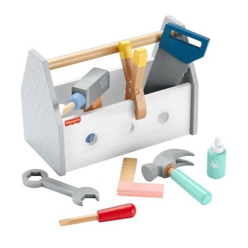 Fisher Price Wooden Tool Box Preschool Activity New In Original Box